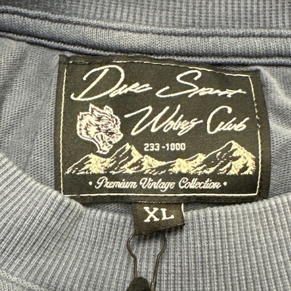 Darc Sport US Vs Them Premium Vintage Tee Norse Blue Graphic Skull Wolf XL NWT - Picture 4 of 7